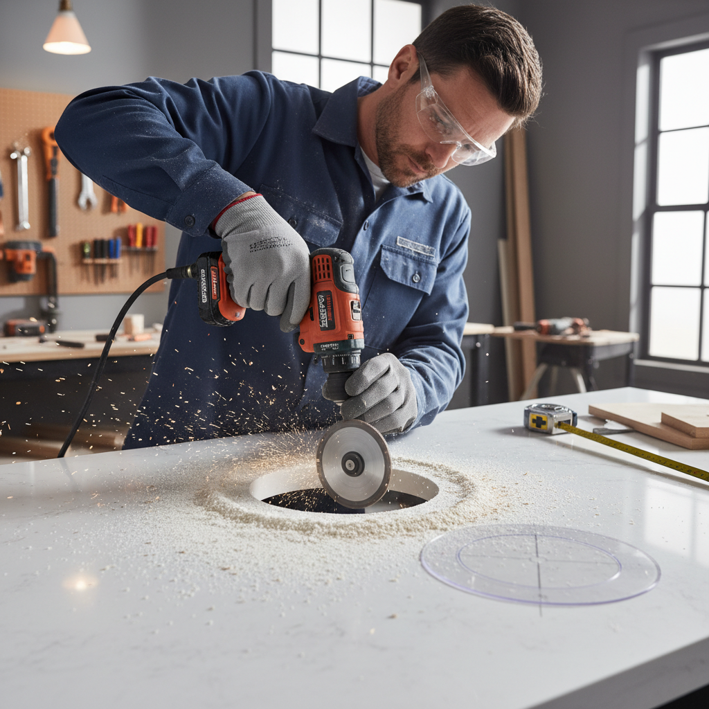 czym wyciąć otwór w blacie kuchennym