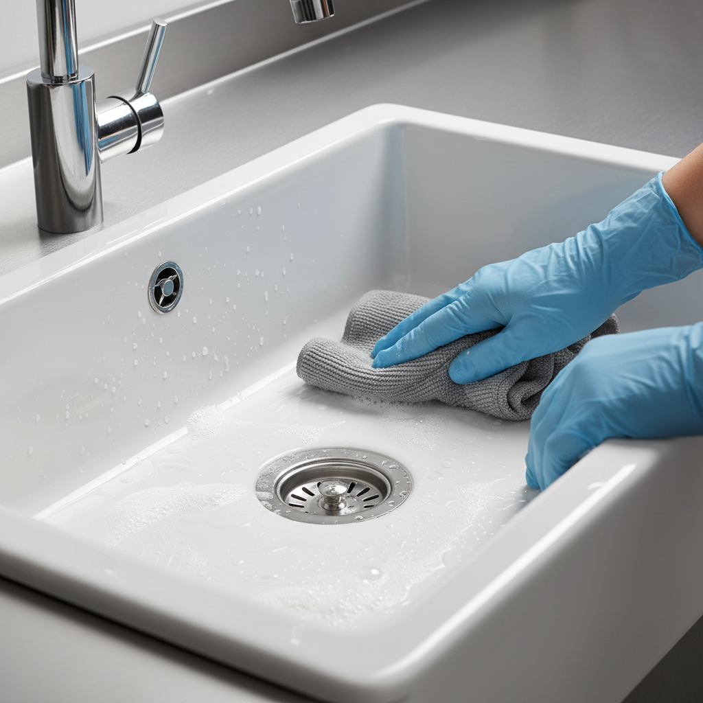 Eksperckie sekrety: Bezpieczne i skuteczne czyszczenie białego zlewu Franke