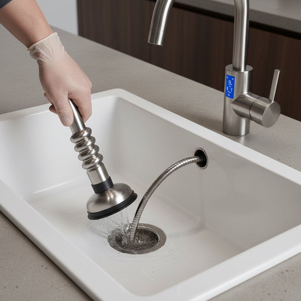 jak odetkać zlew bez sody