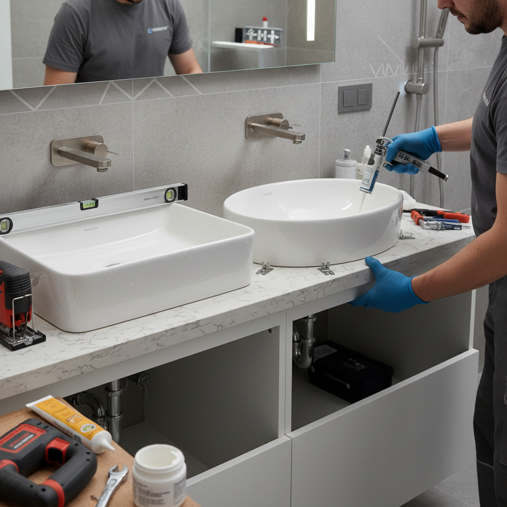 jak zabudować umywalkę