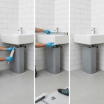 jak zamontować półpostument pod umywalkę