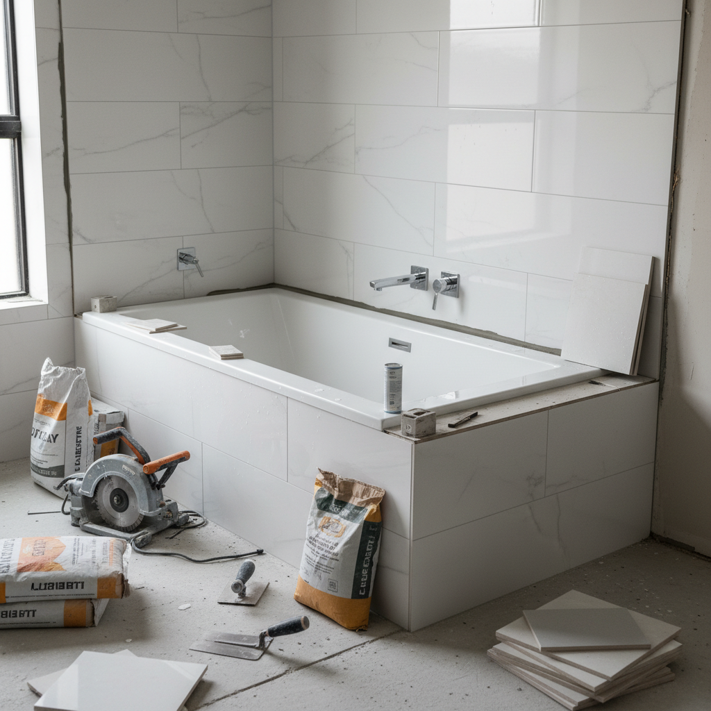 najpierw wanna czy płytki