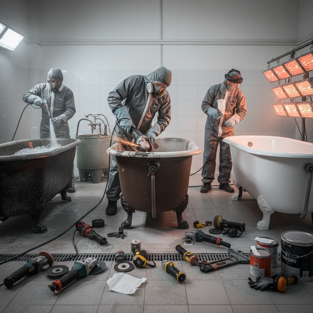 naprawa wanny żeliwnej