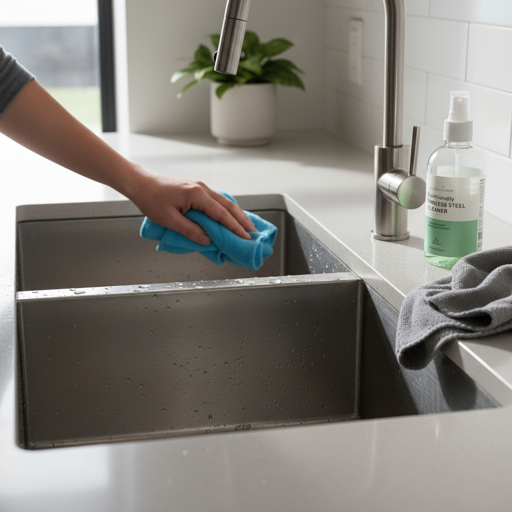 czym czyścić zlew ze stali nierdzewnej