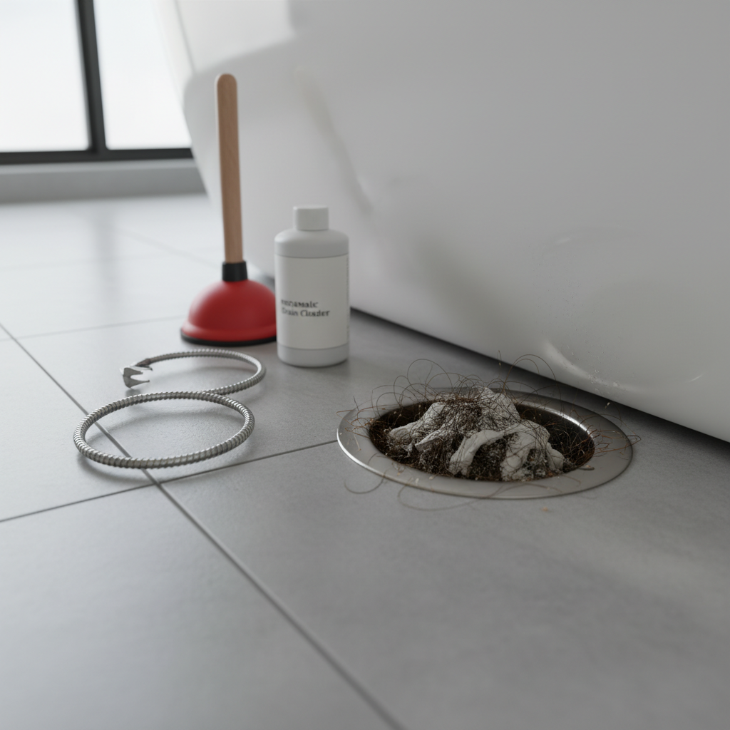 czym udrożnić rury w wannie