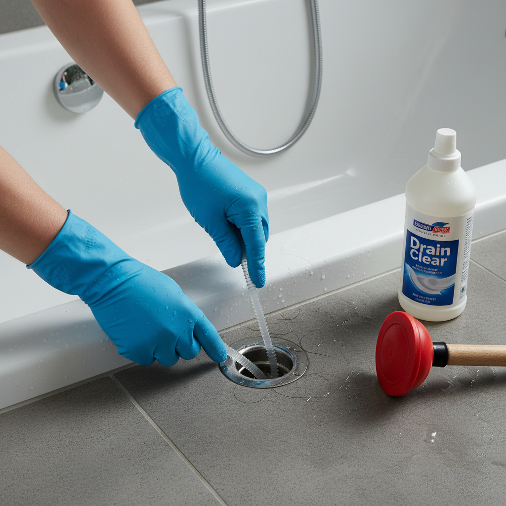 czyszczenie odpływu wanny