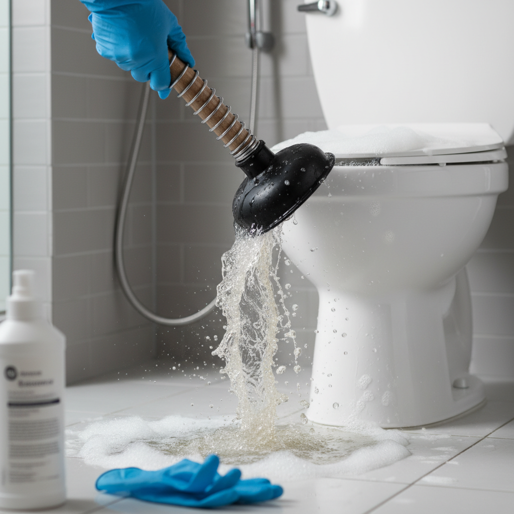 jak przepchać kibel sprężyna