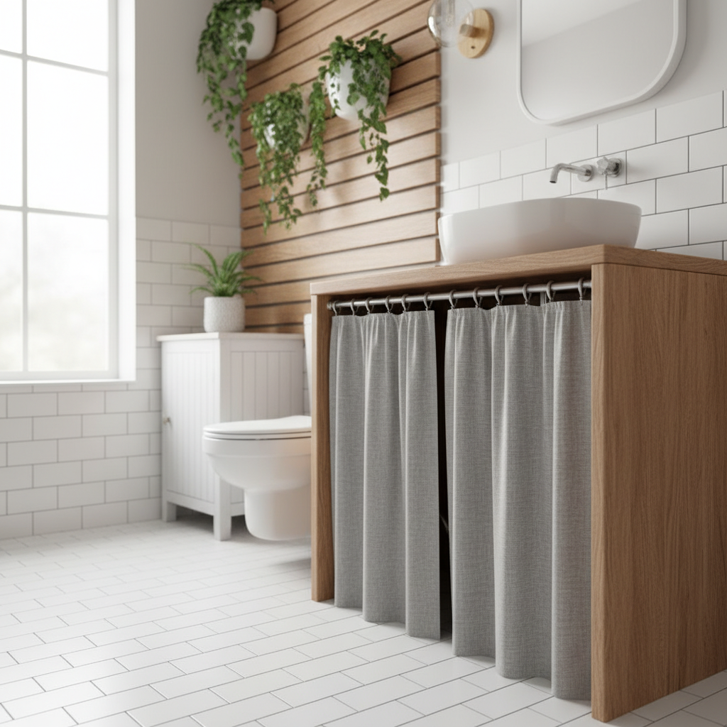 jak ukryc rury pod umywalka