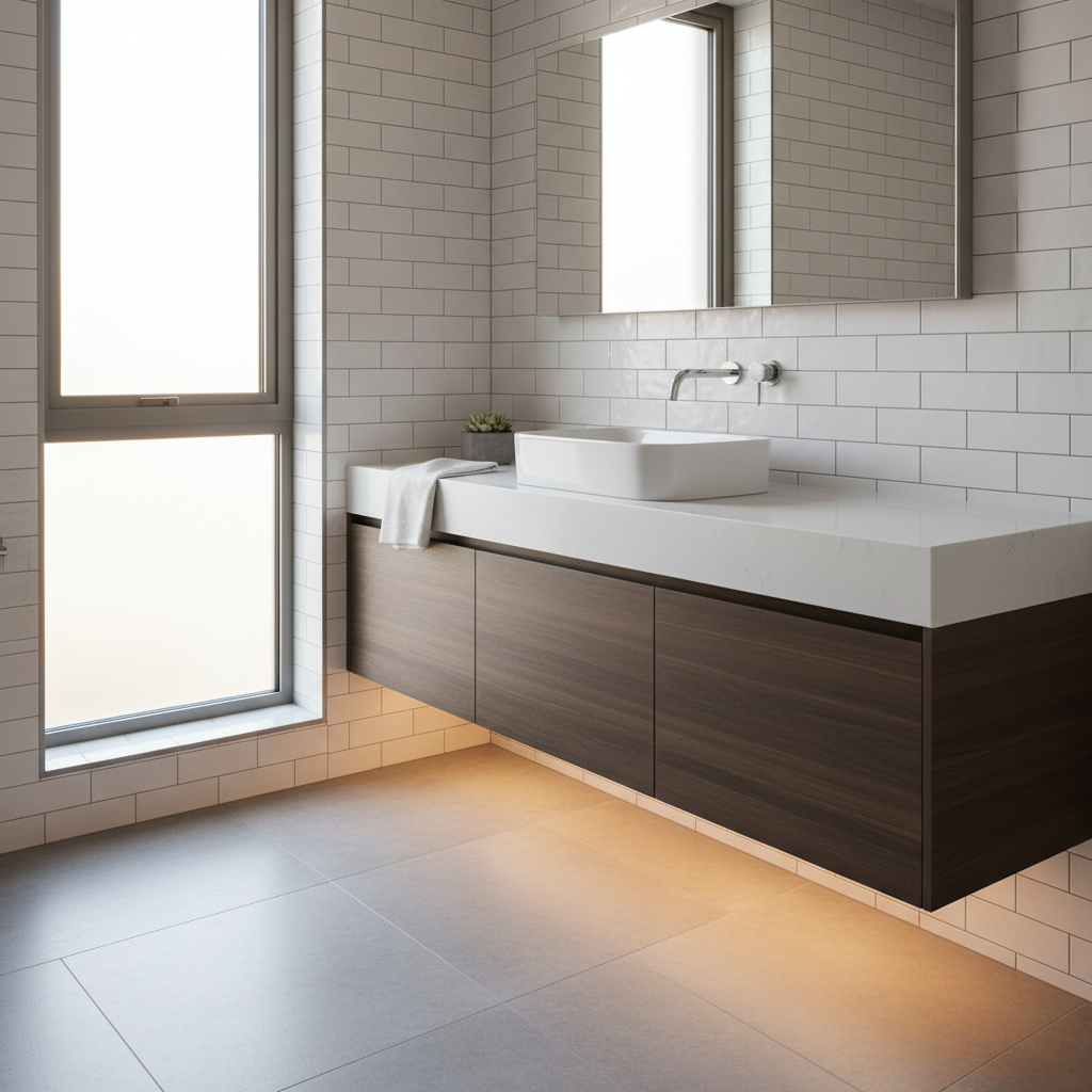 na jakiej wysokosci blat w lazience