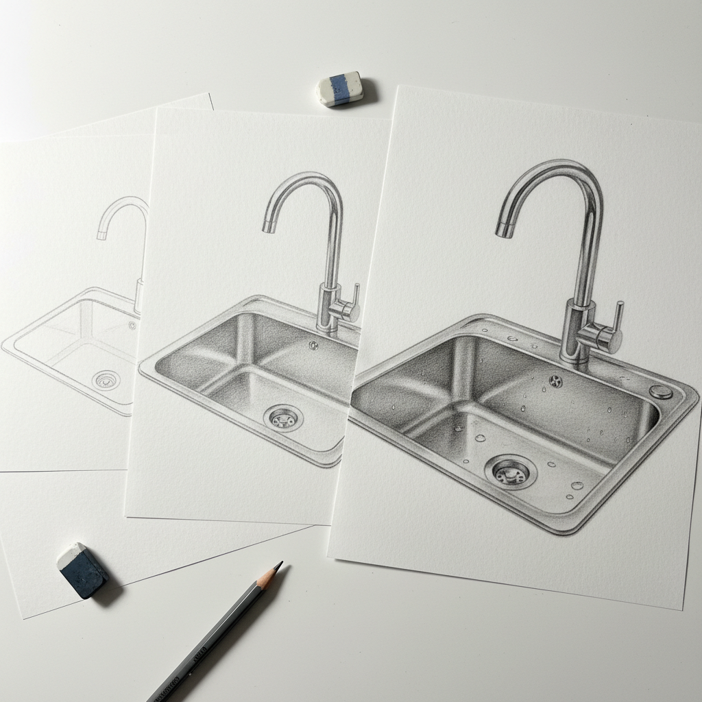 Odkryj Prosty Sposób na Narysowanie Realistycznego Zlewu: Przewodnik dla Początkujących