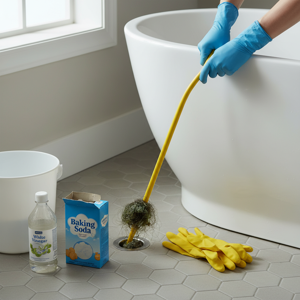 udrażnianie odpływu wanny