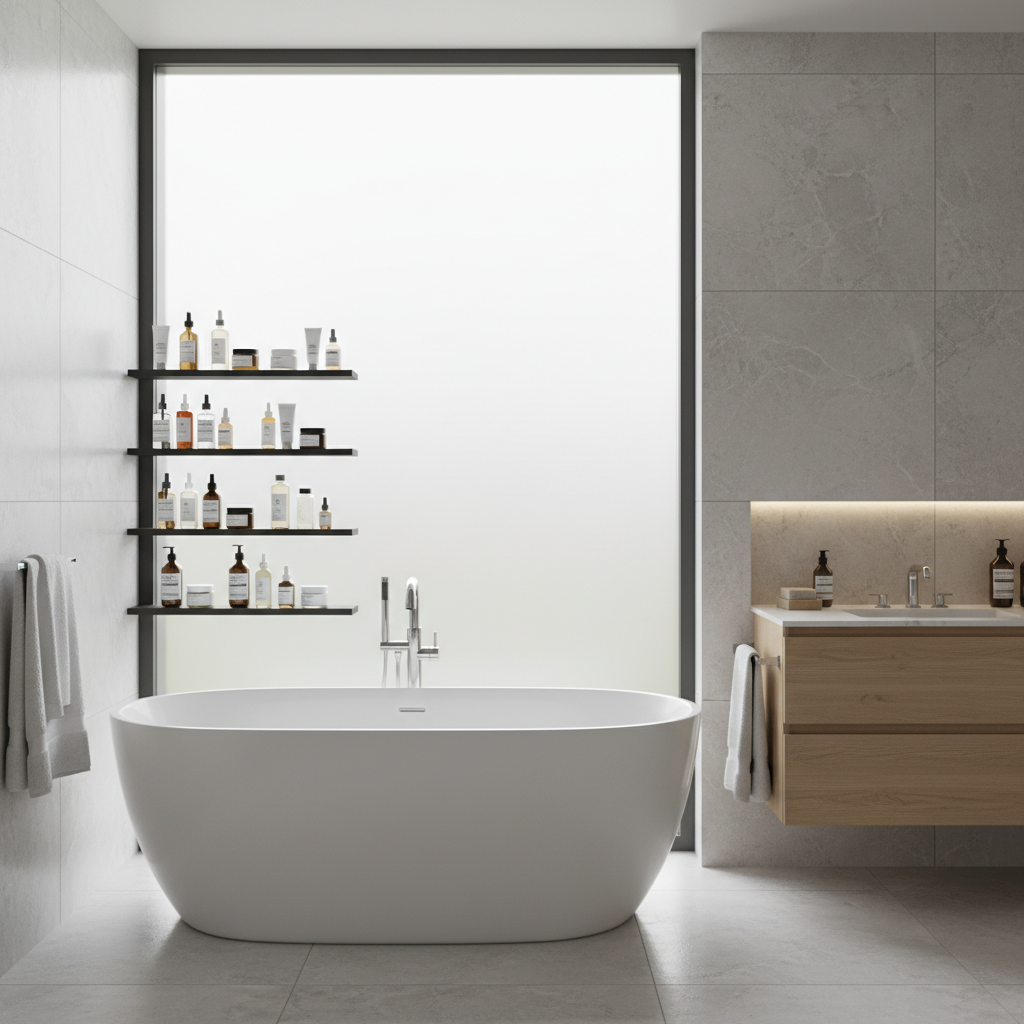 wanna wolnostojąca gdzie kosmetyki